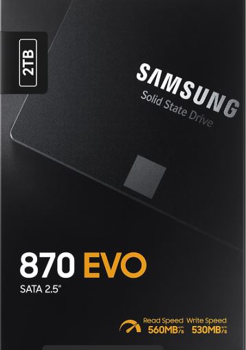 Samsung Ssd 870 Evo Sata 2.5 2Tb MZ-77E2T0B/EU Samsung Ssd 870 Evo Sata 2.5 2Tb MZ-77E2T0B/EU